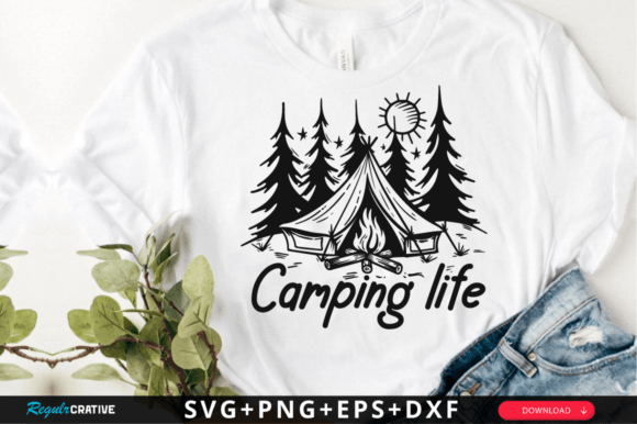 Camping Life SVG Design for Crafts and Graphics