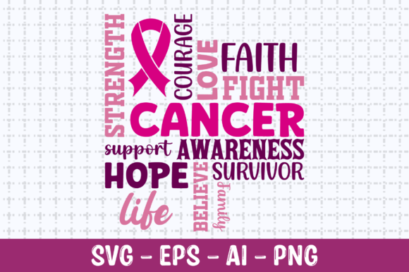 Cancer Awareness Support Survivor SVG for Crafts and Graphics