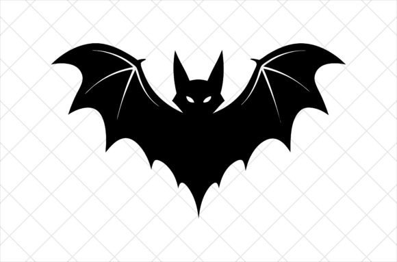 Halloween Bat Silhouette, Bat Vector Graphics for Crafts