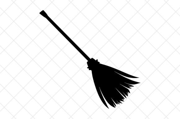 Halloween Broom Vector Illustration for Graphics and Crafts