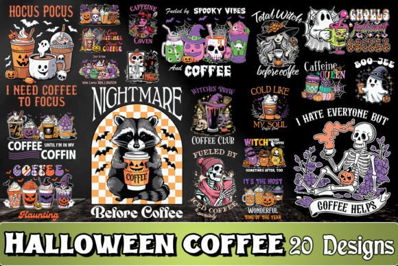 Halloween Coffee SVG Bundle for Crafts and Graphics