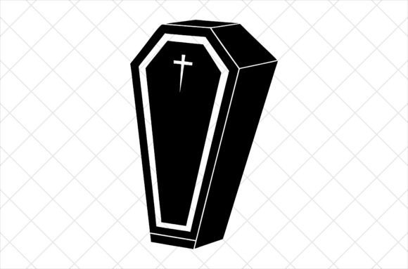 Halloween Coffin Vector Illustration for Graphics and Crafts
