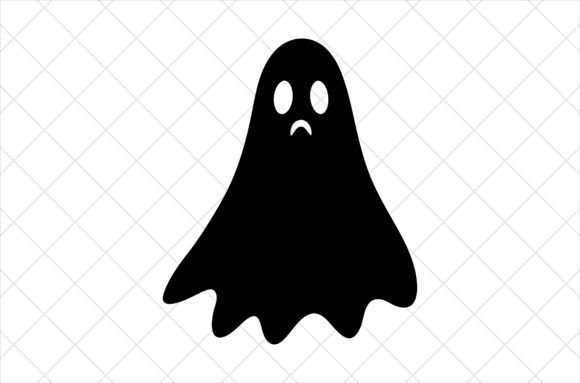 Halloween Ghost Silhouette, Ghost Vector for Graphics and Crafts