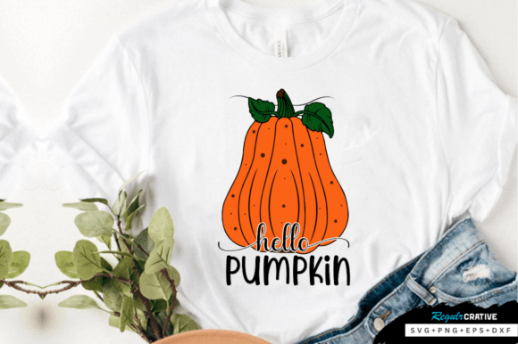 Hello Pumpkin SVG Design for Crafts and Graphics